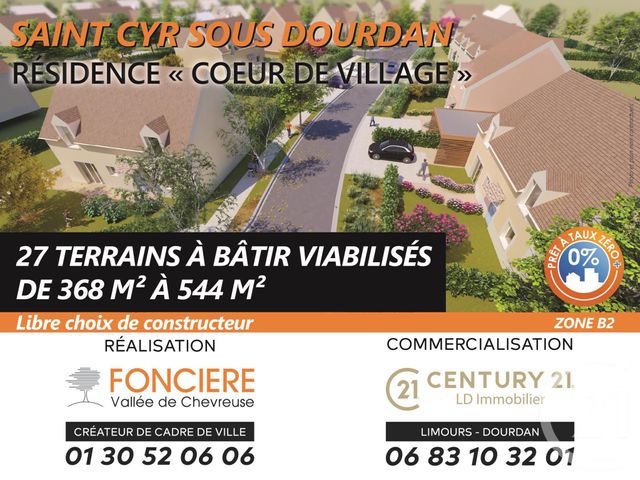 terrain à vendre - 423.0 m2 - ST CYR SOUS DOURDAN - 91 - ILE-DE-FRANCE - Century 21 Ld Immobilier