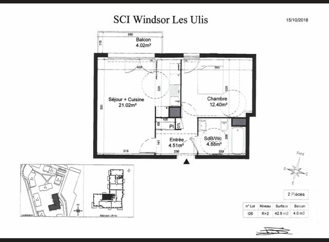 Appartement F2 à vendre - 2 pièces - 43.0 m2 - LES ULIS - 91 - ILE-DE-FRANCE - Century 21 Ld Immobilier